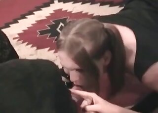 Light-minded MILFs share a dog’s huge thick dick in threesome sex