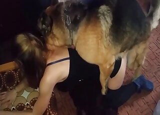 Tight wife fucked by the German Sheppard in pretty harsh rounds