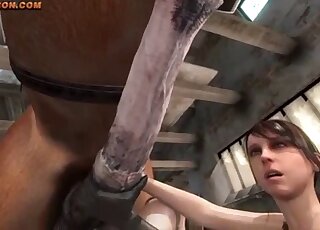 POV D-Horse porn movie featuring Quiet and loud zoophilic sex