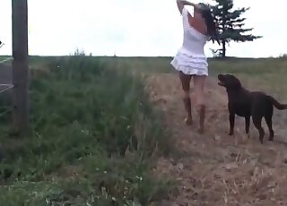 Bestiality sex obsessed wife craves for her dog’s hard penis